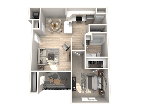 SITE Layton Apartments One Bedroom One Bathroom Floor Plan